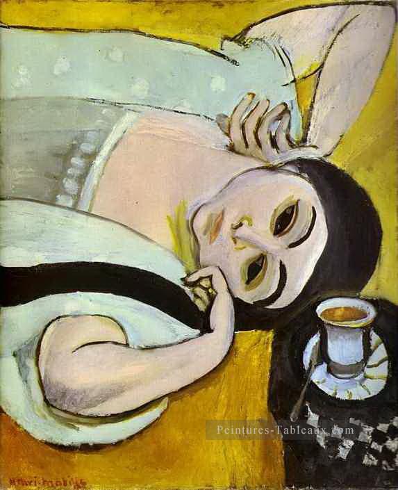 Laurette s Head with a Coffee Cup abstract fauvism Henri Matisse Peintures à l'huile